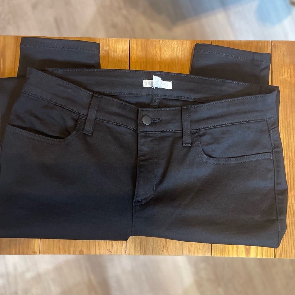 Eileen Fisher Organic Cotton Chic Black Denim Jeans - Picture 4 of 4